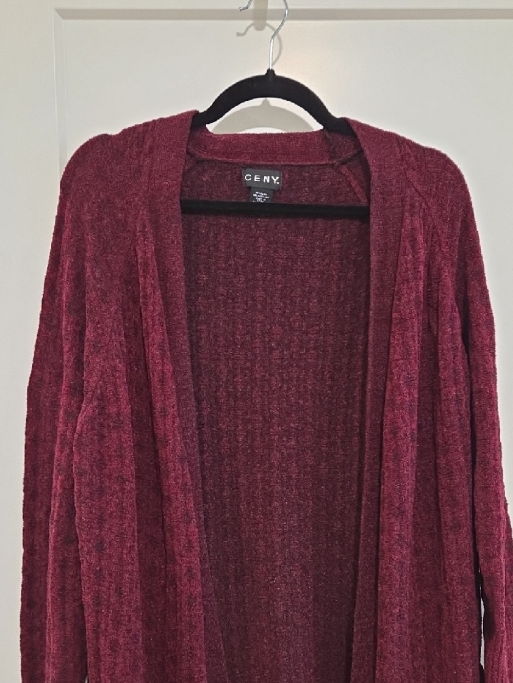 Cozy Long Open-Front Maroon Women’s Cardigan Sweater